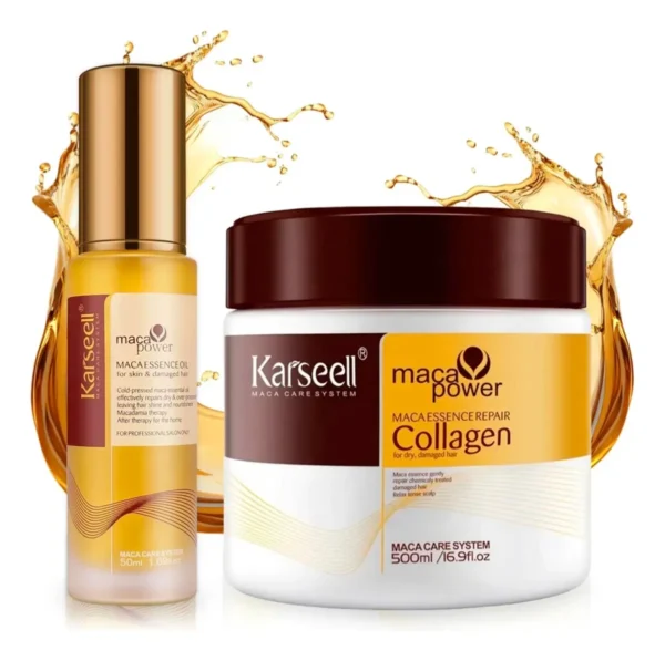 Combo Karseell Mascarilla Capilar de Colágeno 500ml. e Aceite de Argán 50ml.